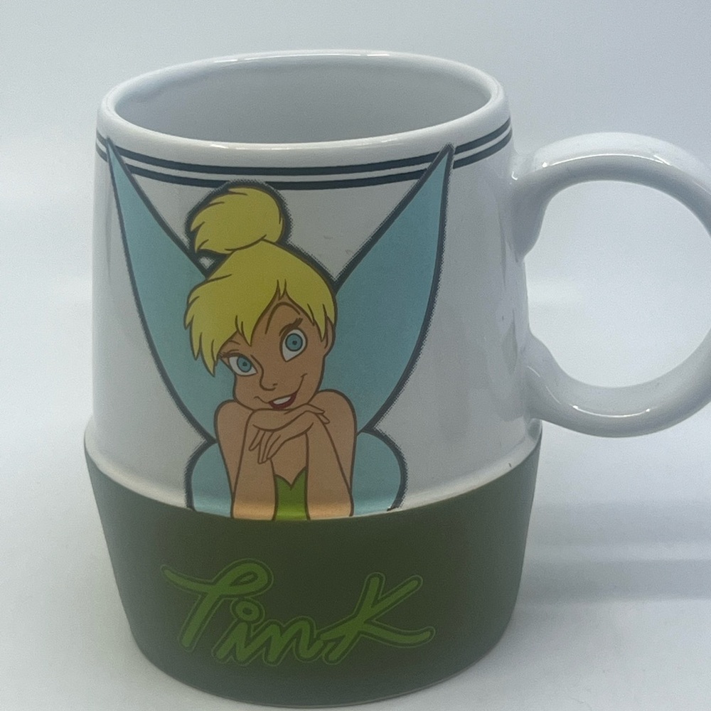 Disney Store Tinkerbell Tink Mug Green And White Oversized Mug